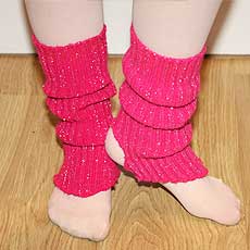 Lurex leg warmers